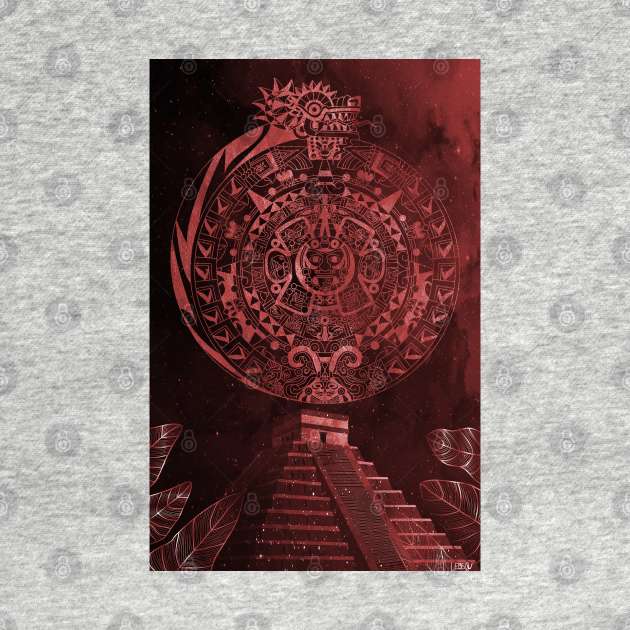 red mictlan in aztec calendar ecopop by jorge_lebeau